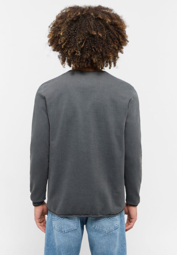 Mustang Henley LS Shirt - Grey - Image 4