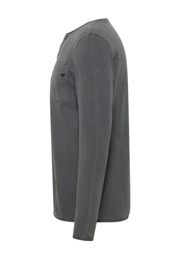 Mustang Henley LS Shirt - Grey - Image 7