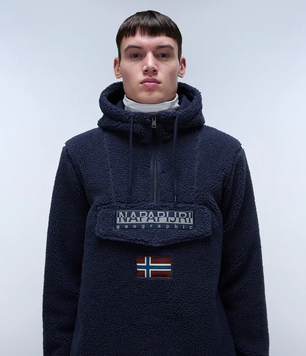 Napapijri Burgee Curly Fleece - Navy - Image 3
