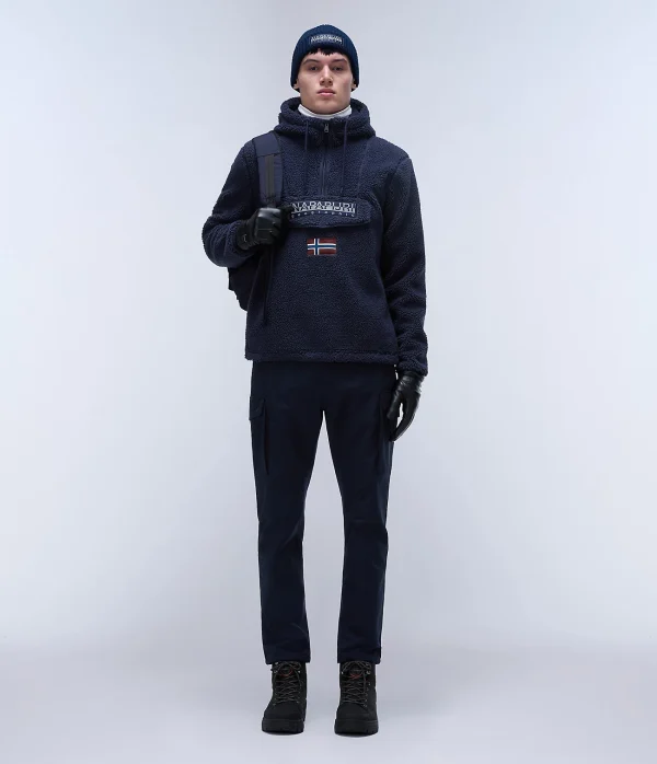 Napapijri Burgee Curly Fleece - Navy - Image 4