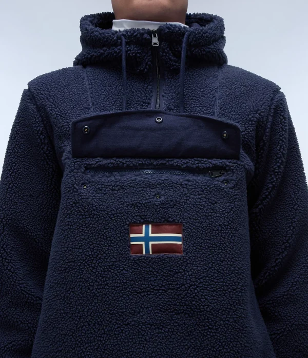 Napapijri Burgee Curly Fleece - Navy - Image 6