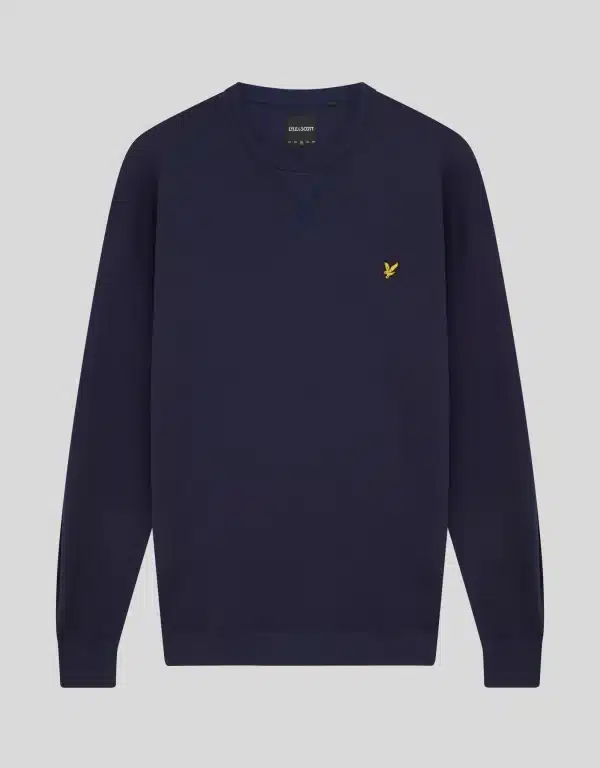 Lyle & Scott Crew Neck Jumper - Navy - Image 4