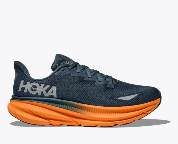 Hoka Clifton 9 GORE-TEX - Stormy skies / Orange zest