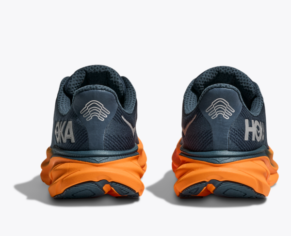 Hoka Clifton 9 GORE-TEX - Stormy skies / Orange zest - Image 6