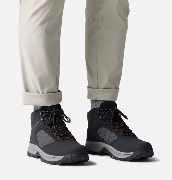 Columbia Transverse Hike Waterproof Boot - Black, Mountain Red - Image 2