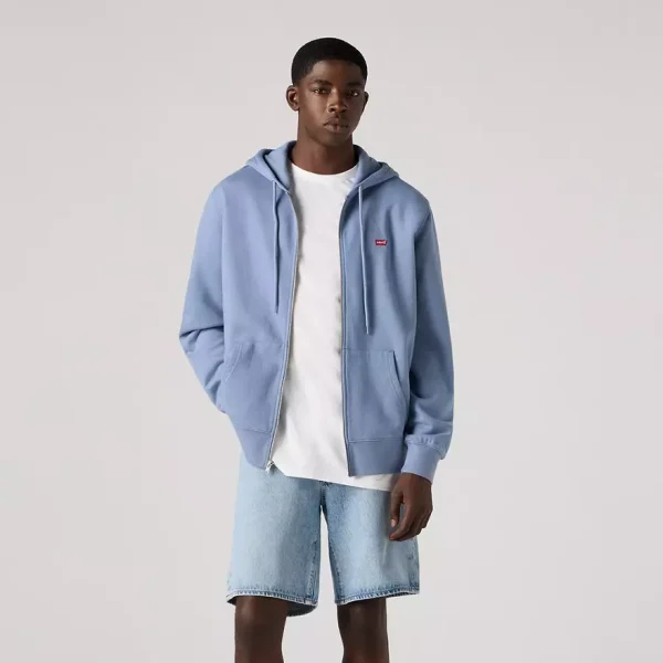 Levi’s New Original Zip-up Hoodie - Cliff Blue