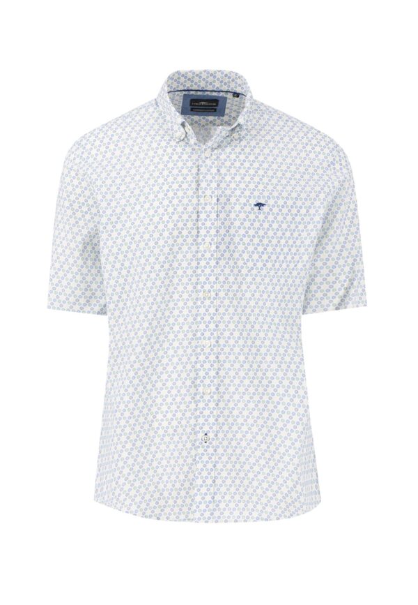 Fynch Hatton Short Sleeve Shirt - Green Print