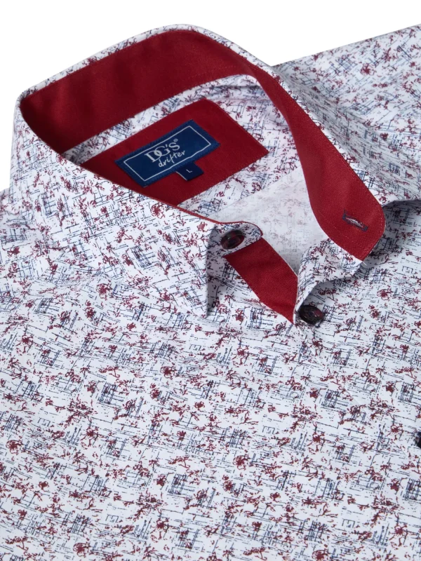 DG's Drifter Red Regular Short Sleeve Casual Shirt - Image 2