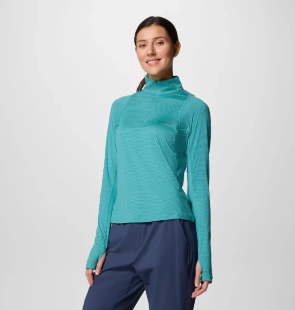 Columbia Weekend Ascent Half Zip - Teal - Image 3