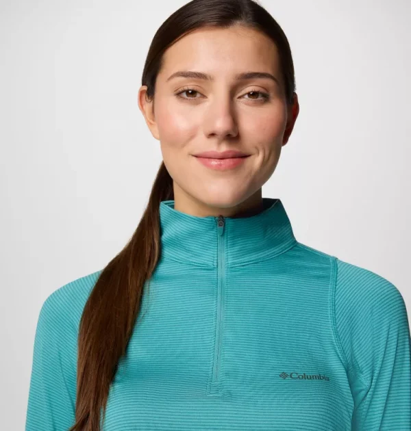Columbia Weekend Ascent Half Zip - Teal - Image 4