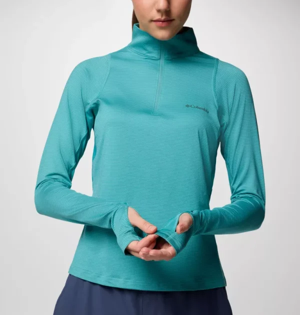 Columbia Weekend Ascent Half Zip - Teal - Image 5