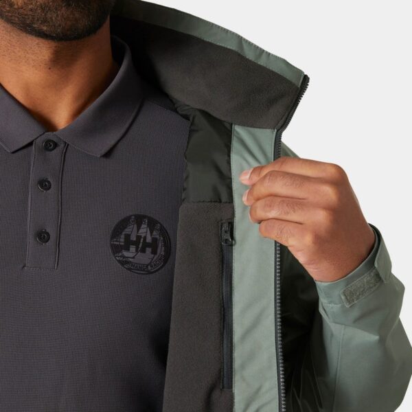 Helly Hansen Crew Midlayer Sailing Jacket 2.0 - Grey Cactus - Image 6