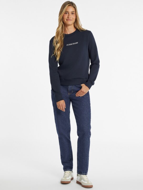 Guess Jeans Embroidered Logo Sweatshirt - Navy - Image 3
