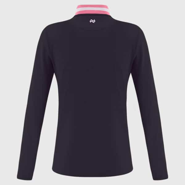 O'Neills Wexford GAA Nepal Brushed Half Zip Top Navy / Pink - Image 2