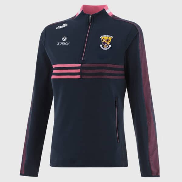 O'Neills Wexford GAA Nepal Brushed Half Zip Top Navy / Pink