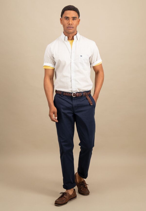 Fynch Hatton Short-sleeved cotton shirt - Yellow - Image 4