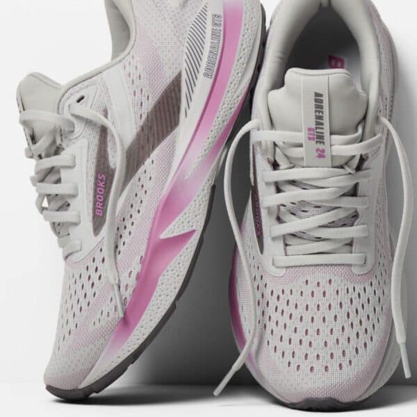 Brooks Adrenaline GTS 24 - Oyster/Excalibur/Pink - Image 4