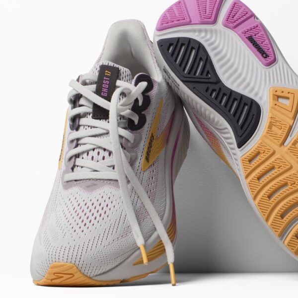 Brooks Ghost 17 - Oyster/Apricot/Pink - Image 2