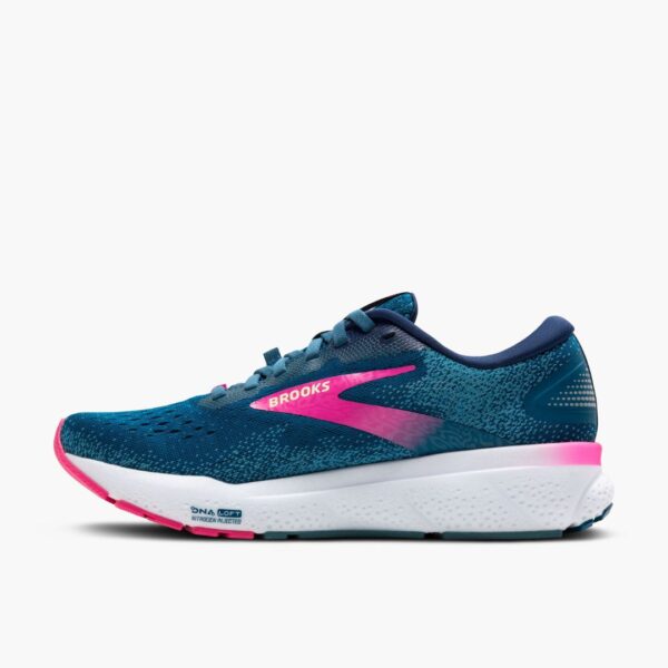 Brooks Ghost 16 GTX -  Moroccan Blue/Pink/Yellow - Image 2