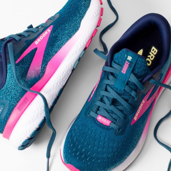 Brooks Ghost 16 GTX -  Moroccan Blue/Pink/Yellow - Image 4