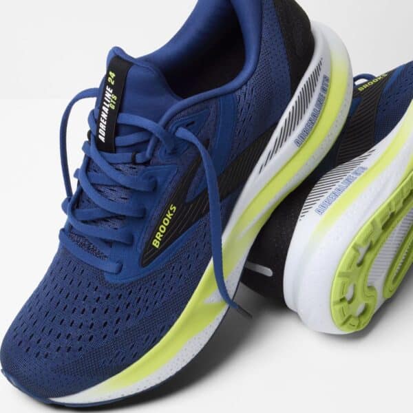 Brooks Adrenaline GTS 24 - Navy Peony/Black/Acid Lime - Image 4