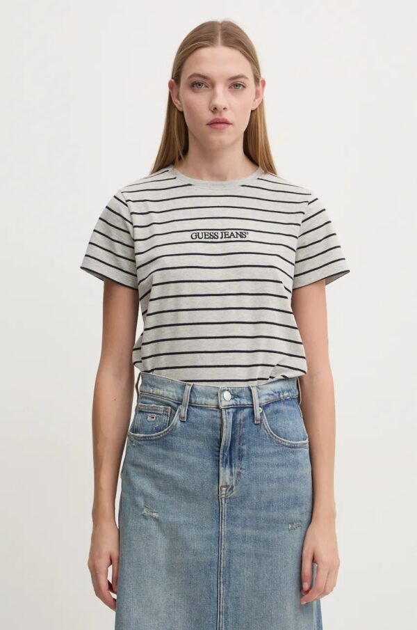 Guess Jeans Striped T-shirt - Black/Grey