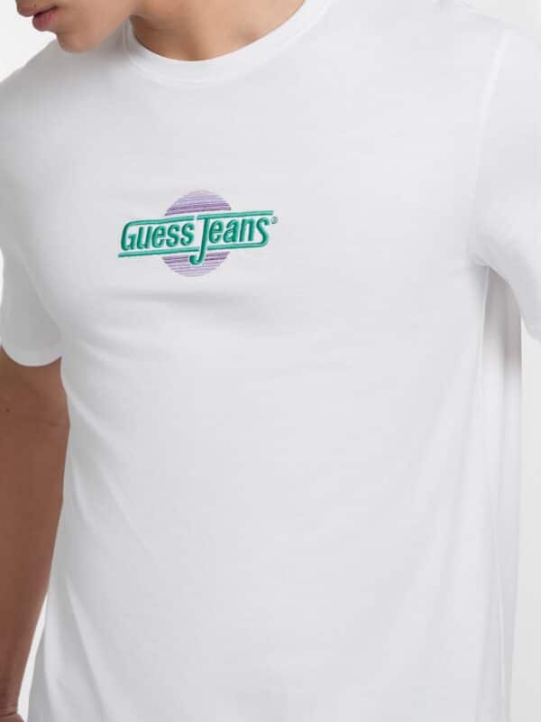 Guess Jeans Logo Tee - White - Image 3