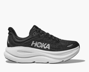 Hoka Bondi 9 Mens Wide Fit - Black White