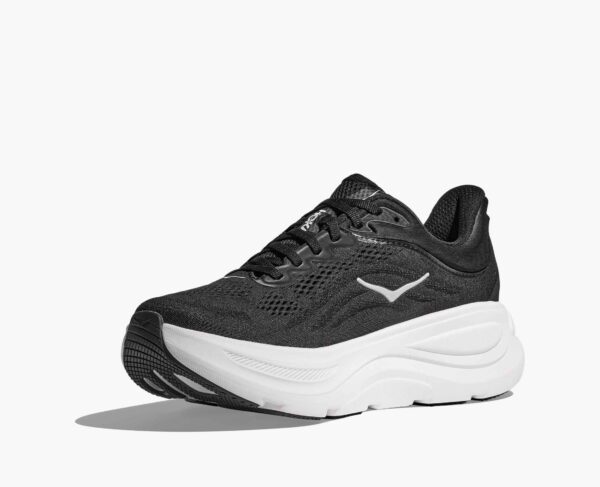 Hoka Bondi 9 Ladies Wide Fit - Black White - Image 6