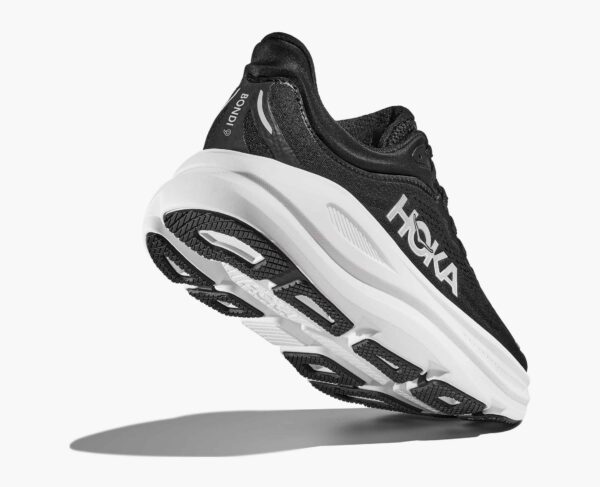 Hoka Bondi 9 Ladies Wide Fit - Black White - Image 4