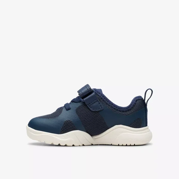 Clarks Feather Ath Toddler - Navy - Image 3