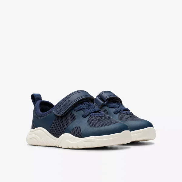 Clarks Feather Ath Toddler - Navy - Image 2