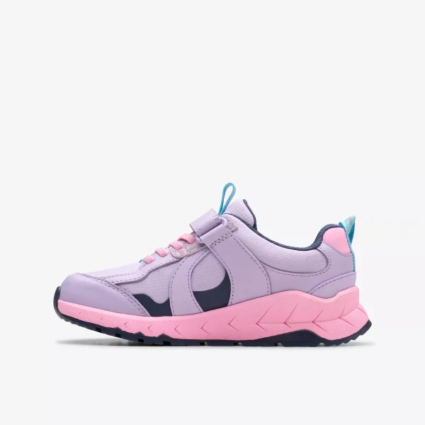 Clarks Selva Hero Kids - Lilac Combi G - Image 2