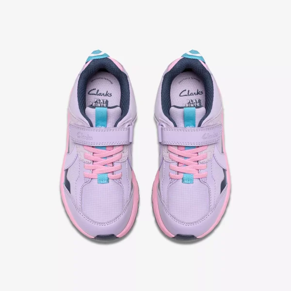 Clarks Selva Hero Kids - Lilac Combi G - Image 3