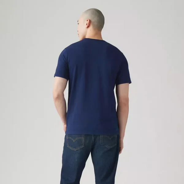 Levi’s Short Sleeve Housemark Henley - True Indigo - Image 3