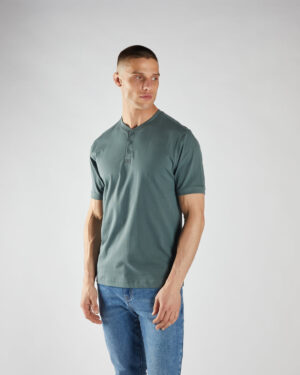 Diesel Pacey Henley SS Top - Lawn Green