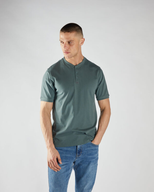 Diesel Pacey Henley SS Top - Lawn Green - Image 8