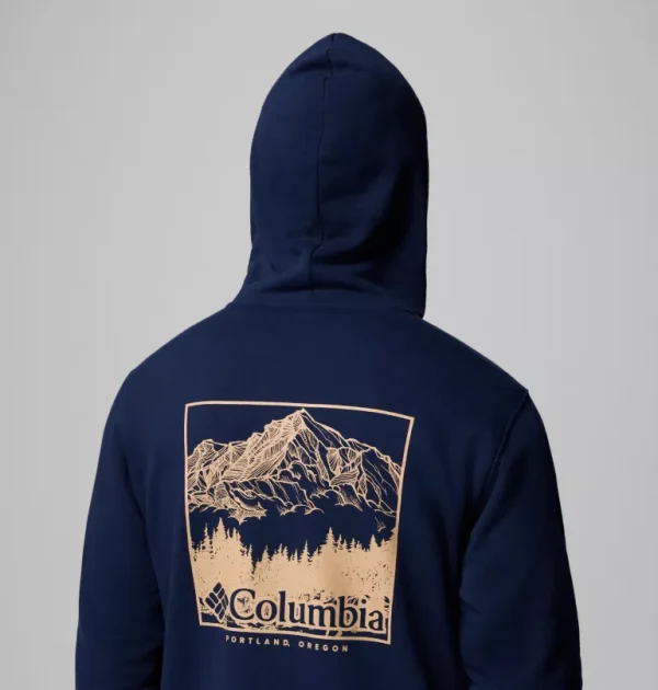 Columbia Trek Graphic Hoodie Collegiate Navy - Image 3