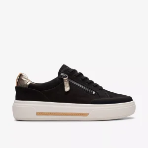 Clarks Hollyhock Zip - Black Nubuck