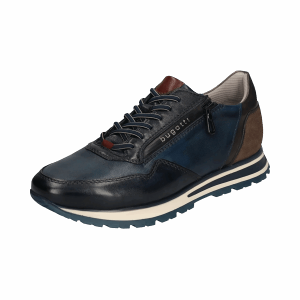 Bugatti Leather Sneaker - Dark Blue - Image 2
