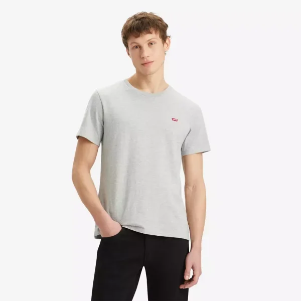 Levi’s Original Housemark Tee - Mid Tone Grey Heather - Image 3