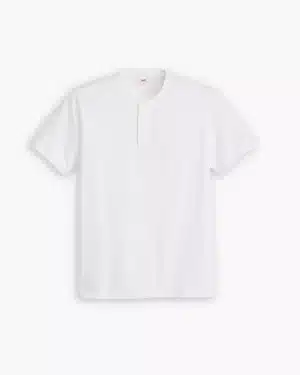Levi’s Short Sleeve Housemark Henley - White