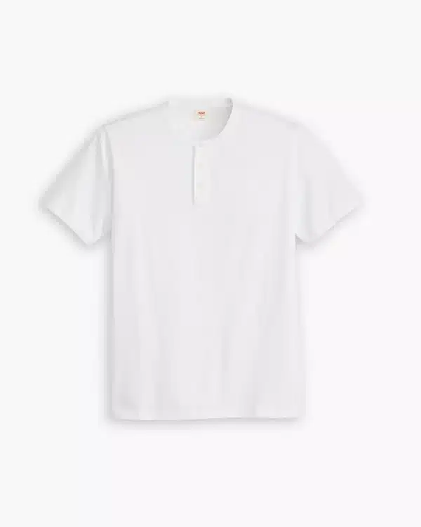 Levi’s Short Sleeve Housemark Henley - White