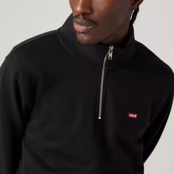 Levi’s Original Housemark Quarter-zip Pullover - Mineral Black - Image 3