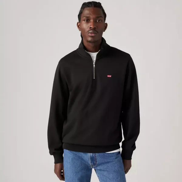 Levi’s Original Housemark Quarter-zip Pullover - Mineral Black - Image 2