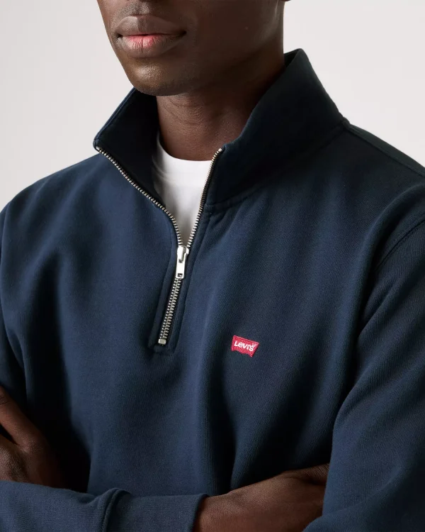 Levi’s Original Housemark Quarter-zip Pullover - Navy - Image 3