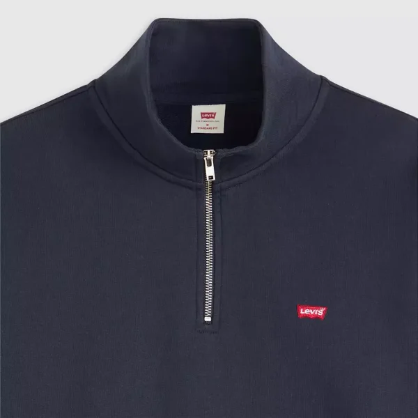 Levi’s Original Housemark Quarter-zip Pullover - Navy - Image 4
