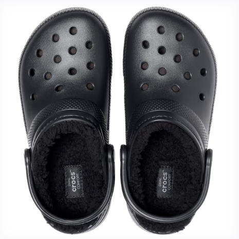 Crocs Classic Lined Clog - Black/Black - Image 2