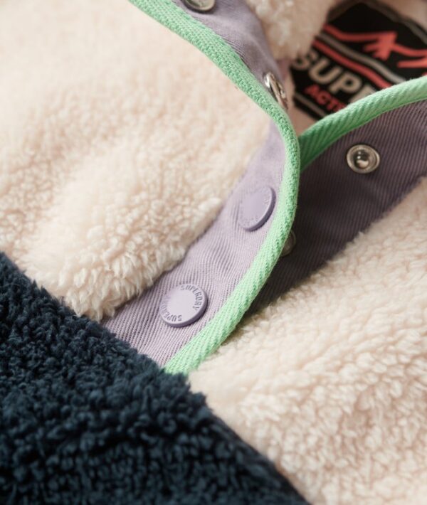 Superdry Super Soft Mash Up Henley Jumper - Rice White - Image 5