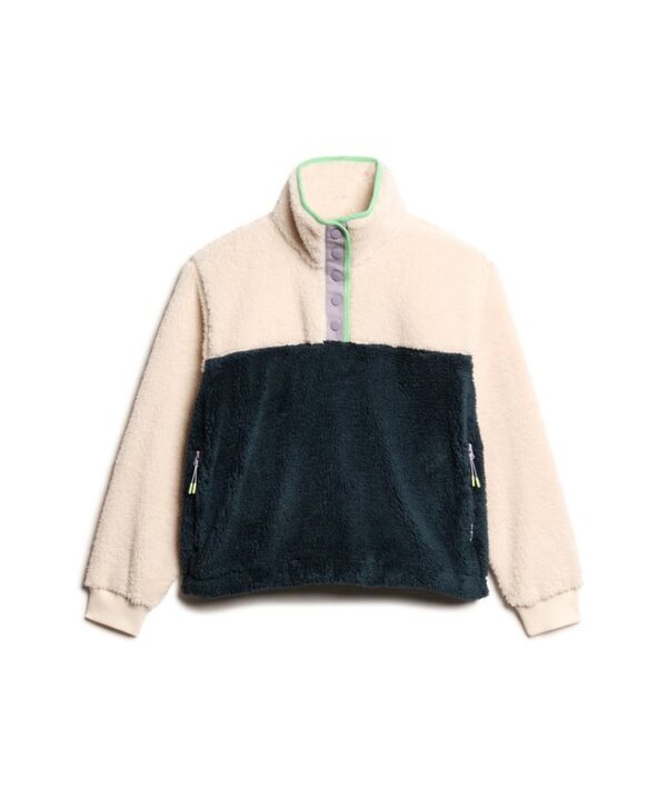 Superdry Super Soft Mash Up Henley Jumper - Rice White